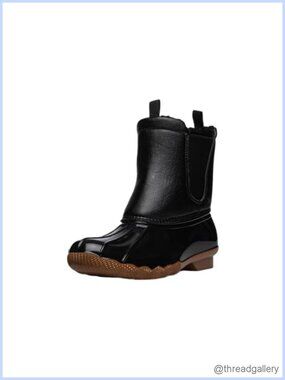 Waterproof Insulated Mid-Calf Snow Boots Faux Leather Winter